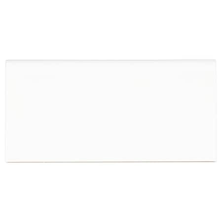 Msi Metro White Bullnose 3'' X 6'' Glossy Ceramic Wall Tile, 20PK ZOR-PT-TR-0254